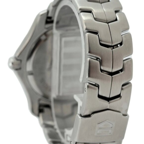 Tag Heuer 39mm Men's Automatic Link Rare Gray Pinstripe Dial SS Watch! WJF211G! - Picture 5 of 9